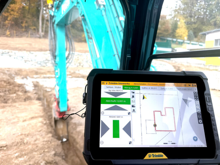 Trimble Siteworks System im Live-Einsatz bei Erdarbeiten