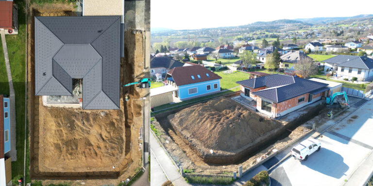 Verlegung von Ringkollektorheizung in Rechnitz mit Erdbau Postl